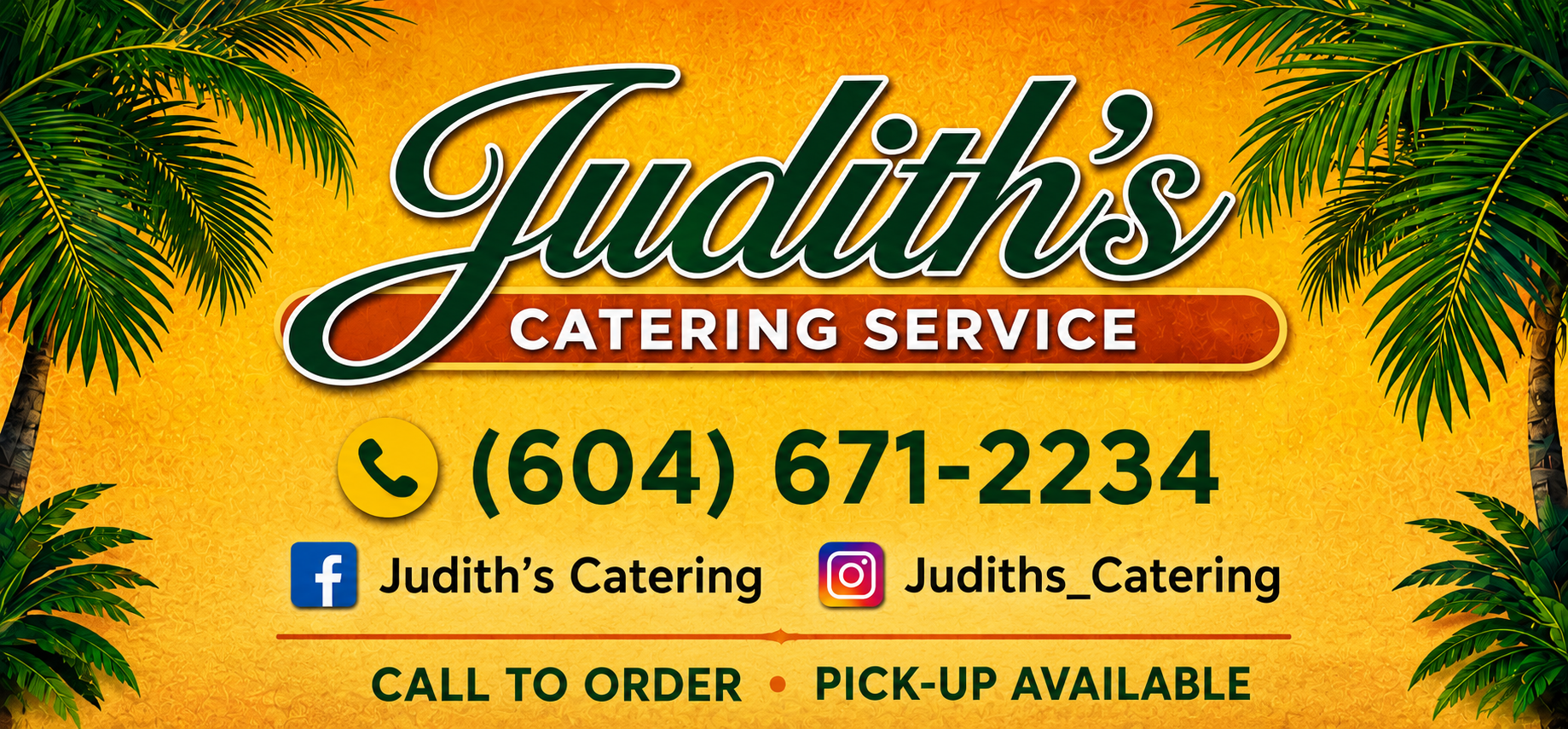 Today's menu from Judith's Catering